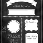 1st Day Of School Chalkboard Sign Early Learning Center Frisco TX