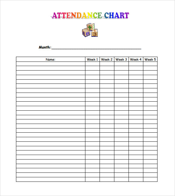 8 Attendance Chart Templates Sample Templates