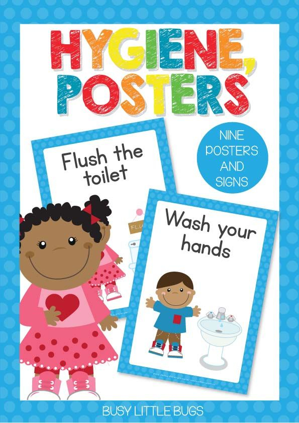 Adorable Set Of Hygiene Poster For Your Classroom Bathroom Signs 