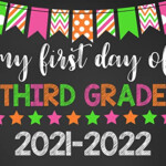 Amazon First Day Of Third Grade Sign School Sign Back To School