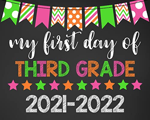 Amazon First Day Of Third Grade Sign School Sign Back To School 