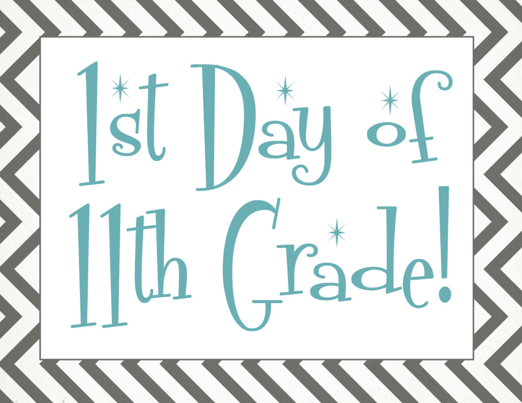 Back To School Free First Day Of School Printables