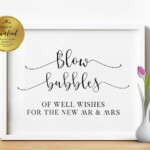 Blow Bubbles Of Well Wishes For The New Mr And Mrs Wedding Bubbles