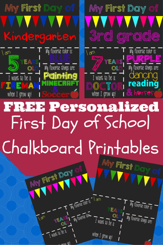 Customize This Free Printable Chalkboard Sign For Your Child Quickly 