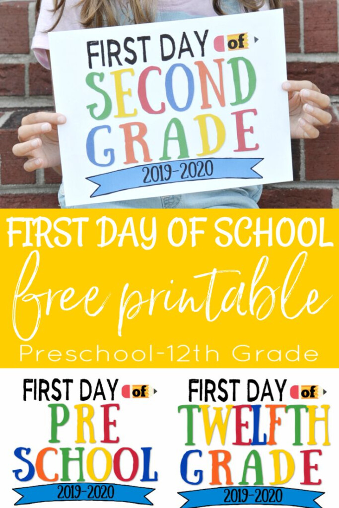 Cute Free First Day Of School Sign School Signs First Day Of School 