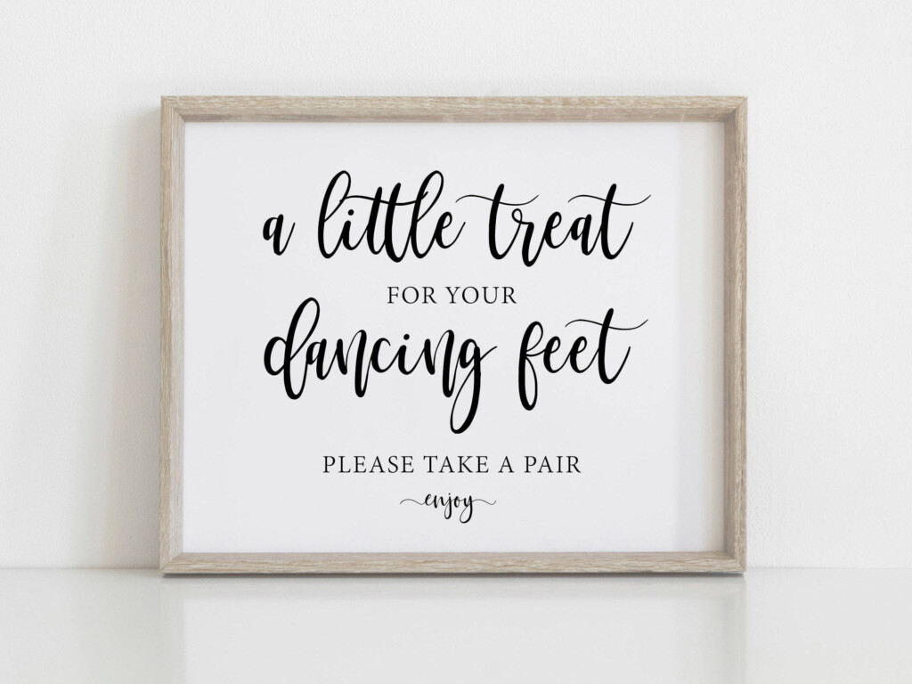 Dancing Shoes Printable Wedding Sign Wedding Signs Little Etsy 