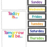 Days Of The Week Preschool Charts English Lessons For Kids