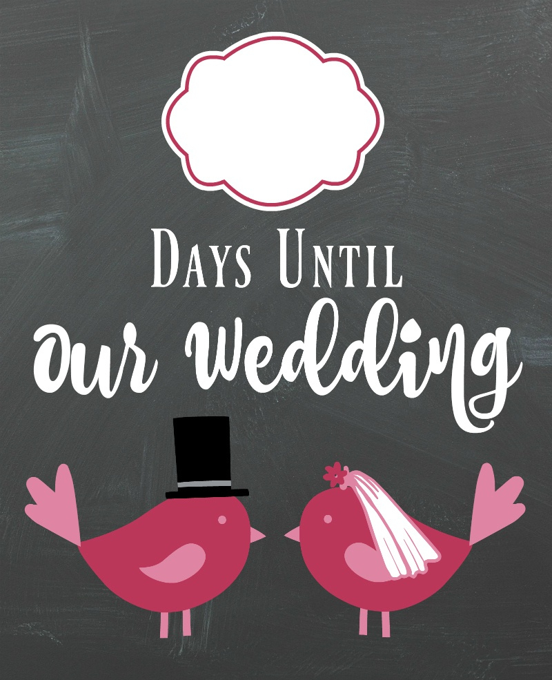 Diy Lovebirds Wedding Countdown Sign A Bride On A Budget Free 