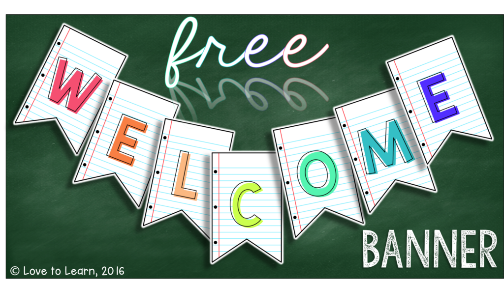 Dress Up Your Classroom With This FREE Printable Welcome Pennant Banner 