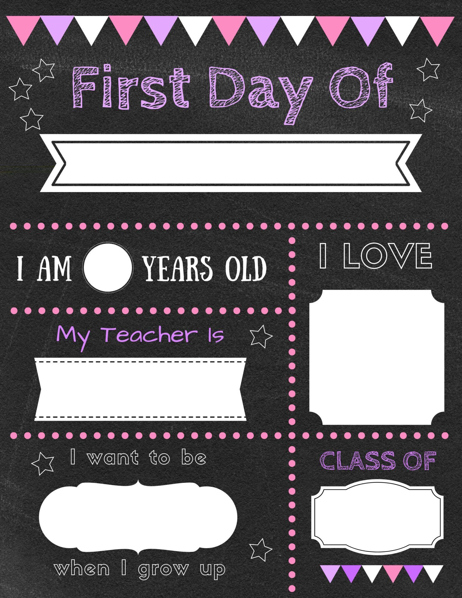 Editable First Day Of School Signs To Edit And Download For FREE