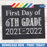 First And Last Day Of 6th Grade 2021 2022 Photo Prop White Etsy