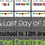 First And Last Day Of School Sign Printable A Bountiful Love