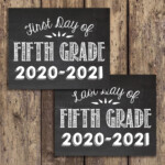 First Day Of Fifth Grade 2021 2022 Last Day Of Fifth Etsy Last Day