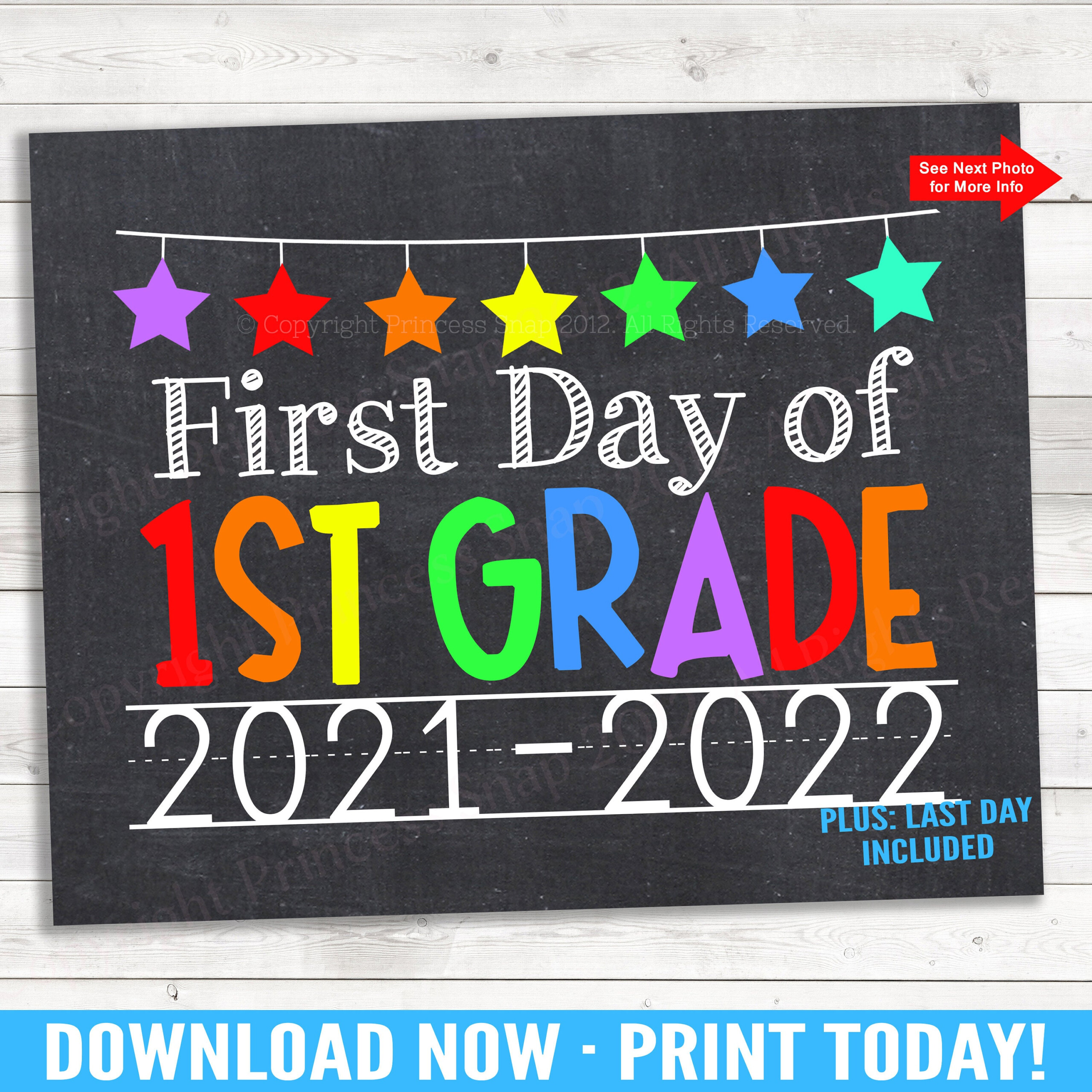 First Day Of First Grade 2021 2022 School Photo Prop Etsy