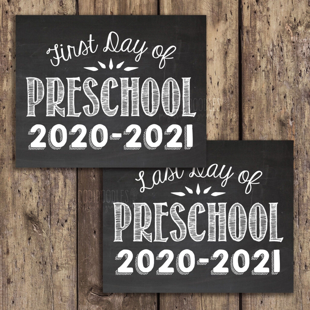 First Day Of Preschool 2021 2022 Last Day Of Preschool Etsy Tenth 