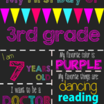 First Day Of School Printable Chalkboard Sign School Signs First Day