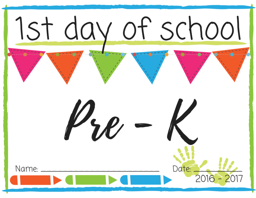 First Day Of School Printable Signs