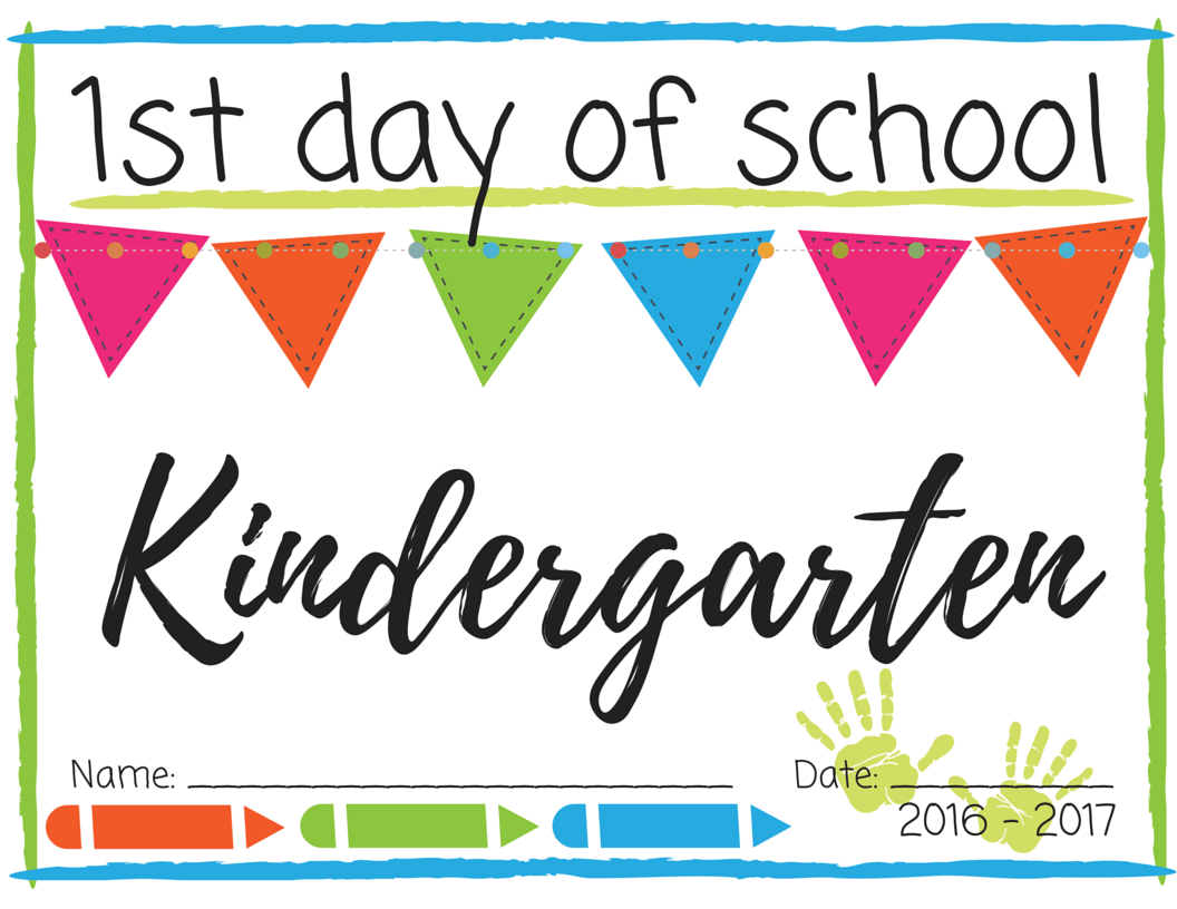 First Day Of School Printable Signs