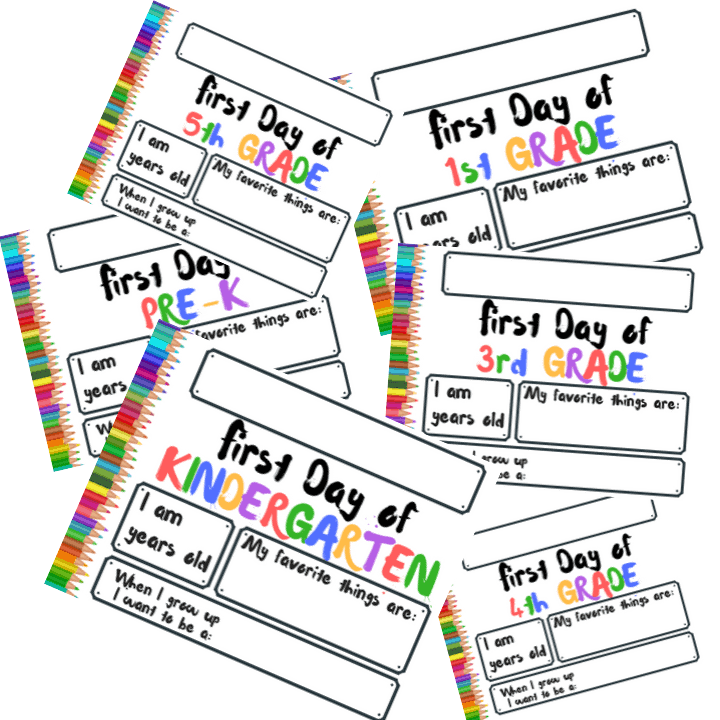 First Day Of School Signs FREE Printables 2021 