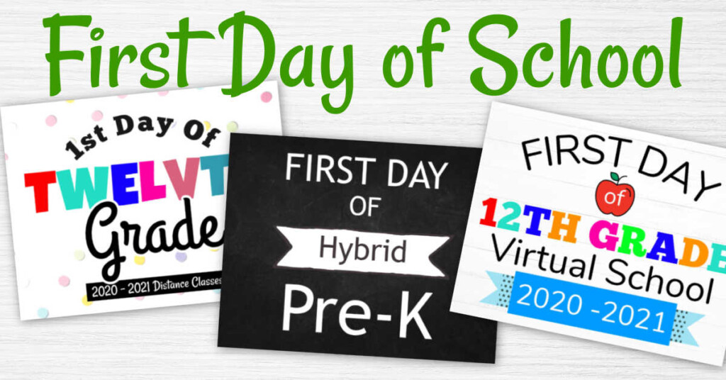 First Day Of School Signs Virtual Distance Hybrid Savor Savvy