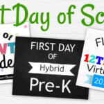 First Day Of School Signs Virtual Distance Hybrid Savor Savvy