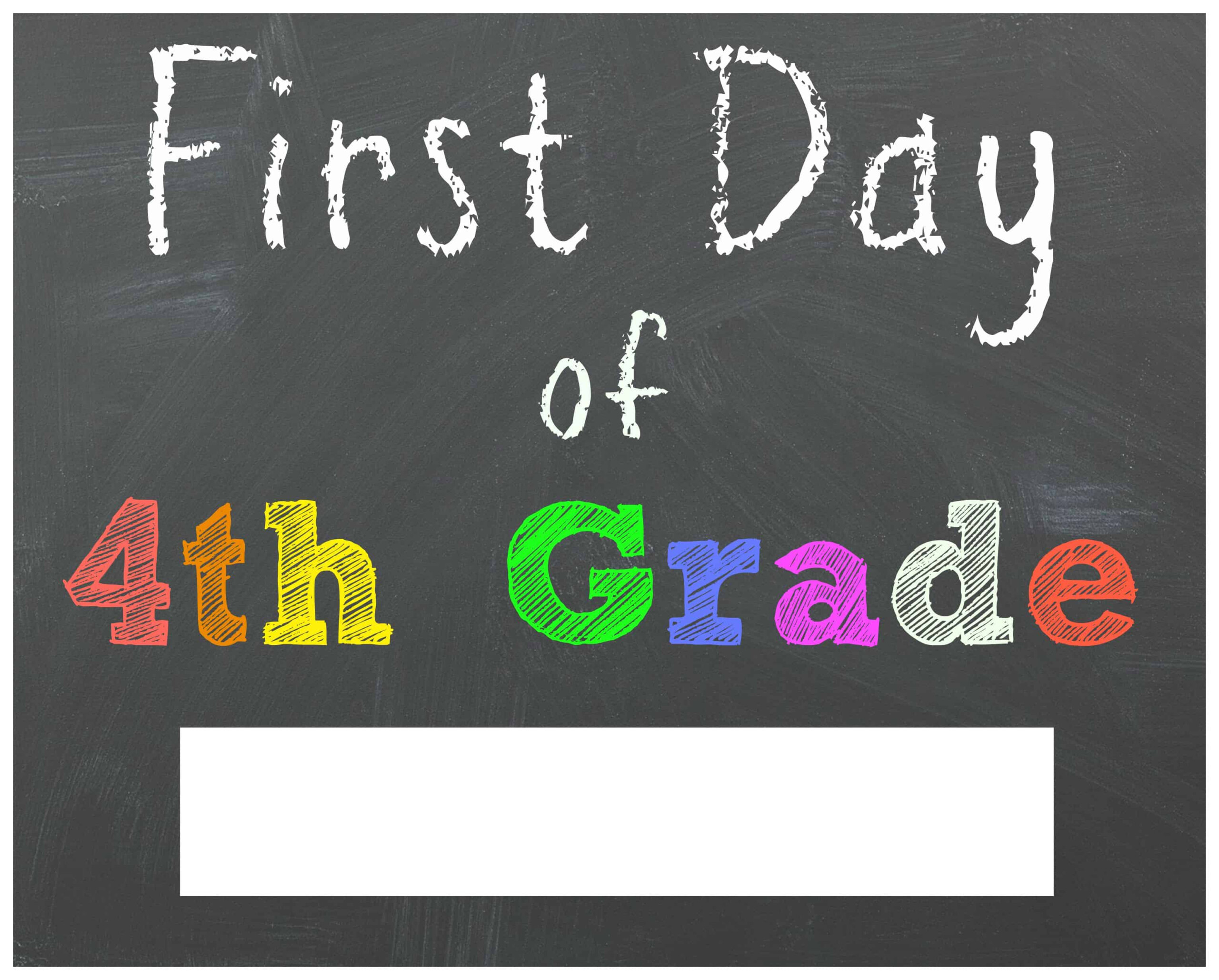 FREE Back To School Printable Chalkboard Signs For First Day Of School