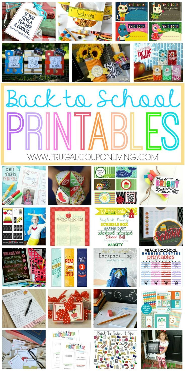 FREE Back To School Printables Free School Printables School Teacher 