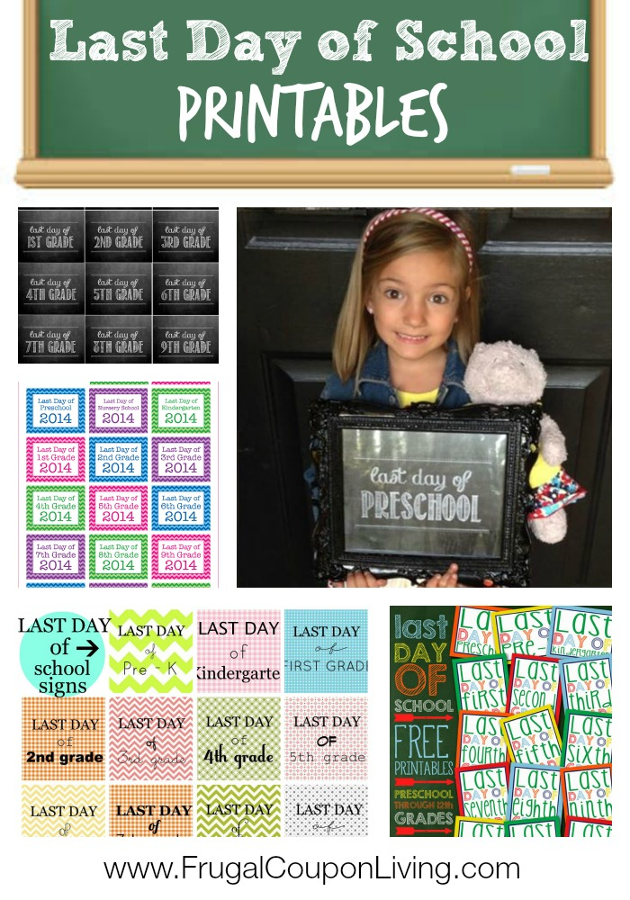 FREE First Day Of School Printables Signs For All Grades