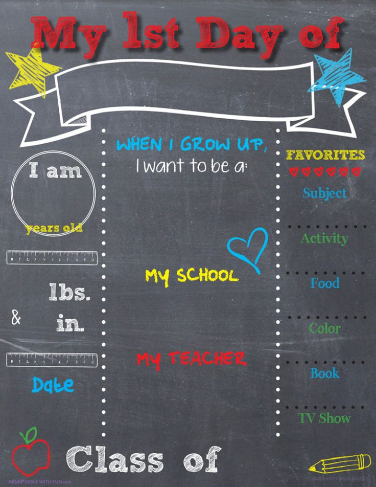Free Printable Back to School Chalkboard Milestone Sign First Day And 