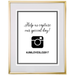 Free Printable Hashtag Wedding Sign