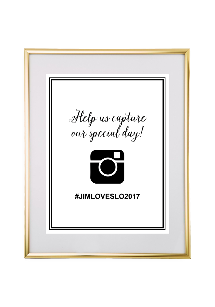 Free Printable Hashtag Wedding Sign