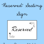 Free Printable Reserved Seating Signs For Your Wedding Ceremony