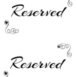 Free Printable Reserved Seating Signs For Your Wedding Ceremony