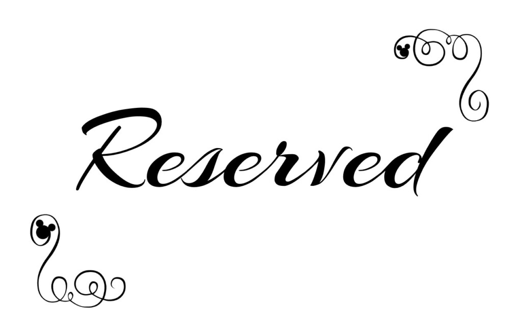 Free Printable Reserved Seating Signs For Your Wedding Ceremony