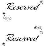 Free Printable Reserved Seating Signs For Your Wedding Ceremony