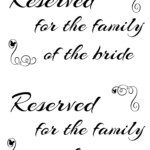 Free Printable Reserved Seating Signs For Your Wedding Ceremony