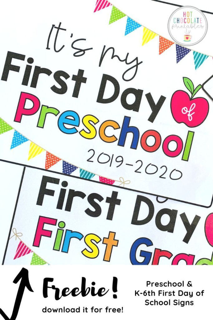 Get Ready For Your Kids First Day Of School With This Free Printable 