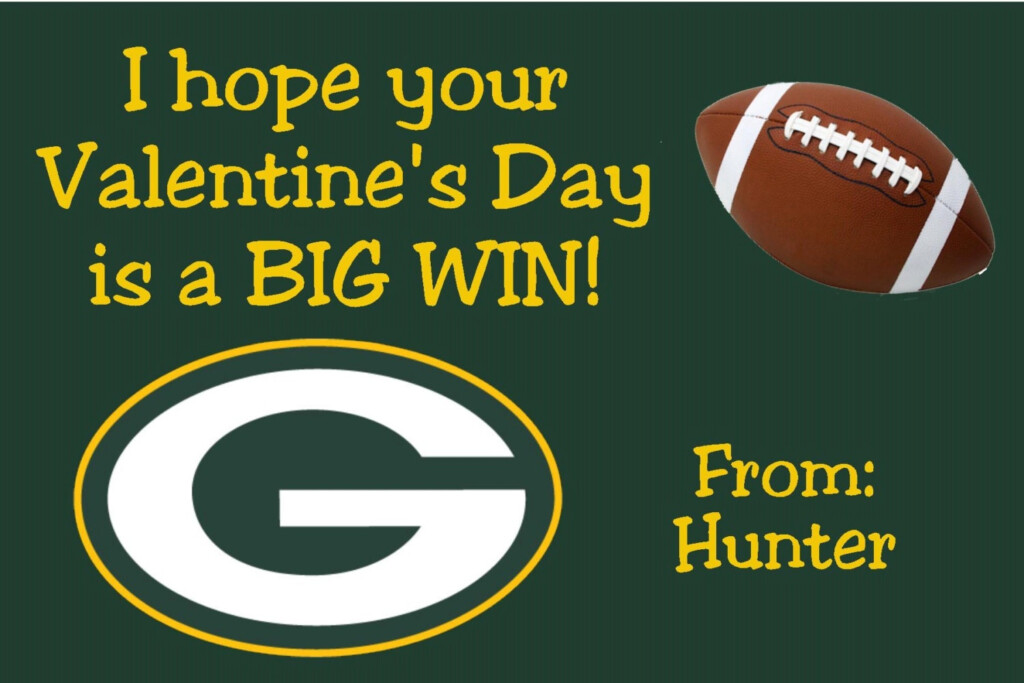 Green Bay Packers Valentine s Day Printable By SewWonderfullyJamie