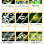 Green Bay Packers Valentines Day Cards Sheet 7 instant Download Or