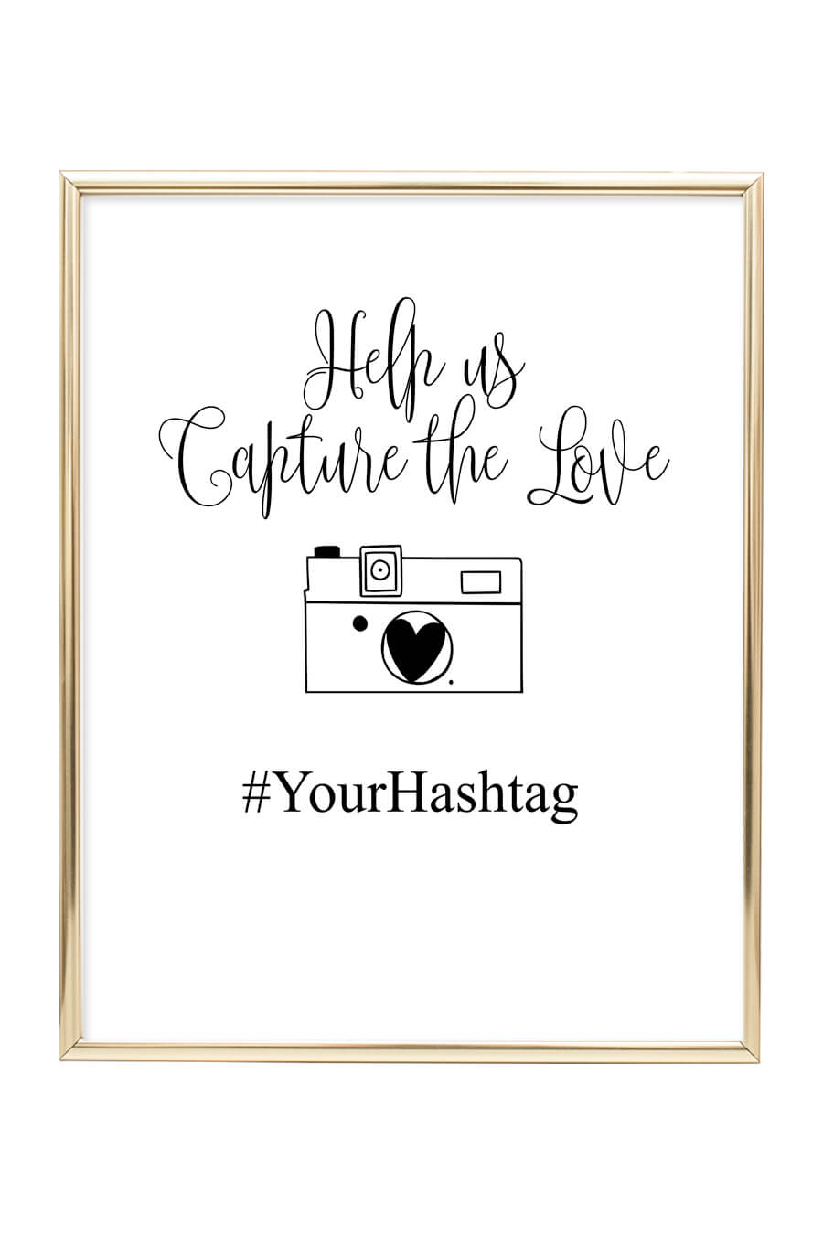 Hashtag Printable Wedding Sign Chicfetti