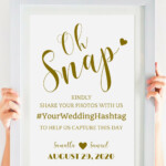 Hashtag Sign Wedding Template Personalized Wedding Sign Instagram