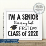 I m A Senior First Day Of Senior Year Sign Printable First Day Back