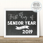I m A Senior First Day Of Senior Year Sign Printable First Day Back