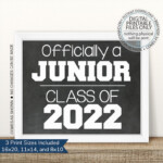 Junior Class Of 2022 First Day Of Junior Year Printable Etsy