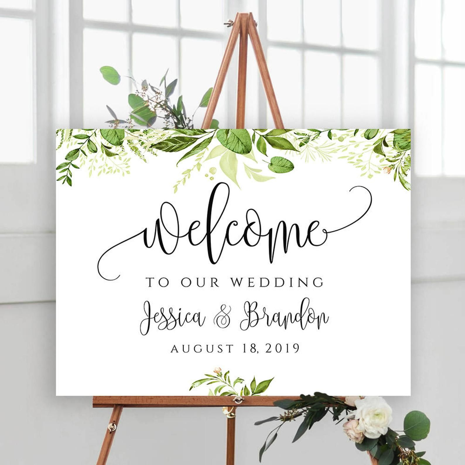 Landscape Welcome To Our Wedding Editable Wedding Signs Welcome Wedding 