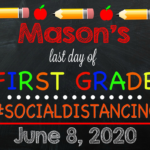 Last Day Of First Grade Chalkboard Sign Distance Learning Etsy In