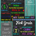 Last Day Of School Printable Chalkboard Signs Last Day Of School