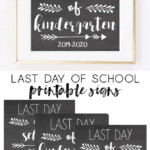 Last Day Of School Signs Chalkboard 2020