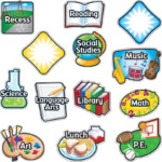 Magnetic Subject Labels Subject Labels School Subject Labels School