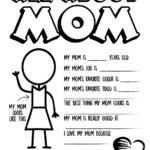 Mother s Day Questionnaire Coloring Page Free Printable B Superb